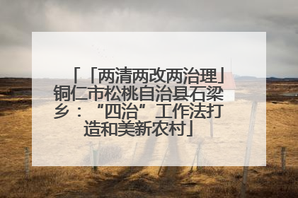 「两清两改两治理」铜仁市松桃自治县石梁乡：“四治”工作法打造和美新农村