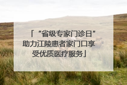 “省级专家门诊日”助力江陵患者家门口享受优质医疗服务