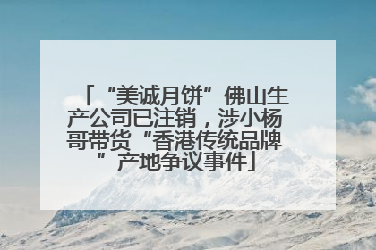 “美诚月饼”佛山生产公司已注销，涉小杨哥带货“香港传统品牌”产地争议事件