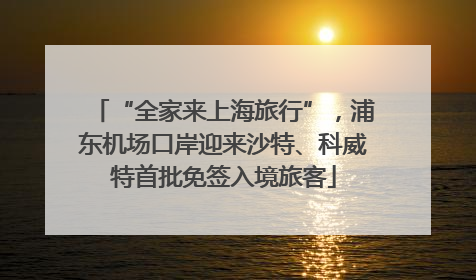 “全家来上海旅行”，浦东机场口岸迎来沙特、科威特首批免签入境旅客