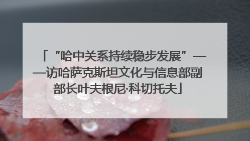 “哈中关系持续稳步发展”——访哈萨克斯坦文化与信息部副部长叶夫根尼·科切托夫