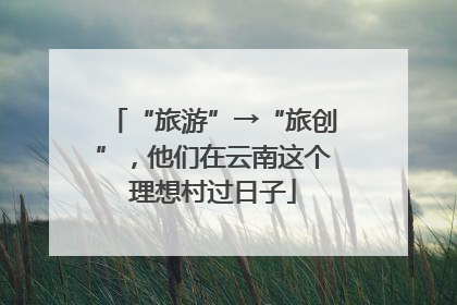 “旅游”→“旅创”，他们在云南这个理想村过日子