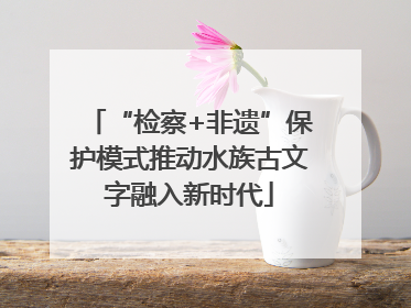 “检察+非遗”保护模式推动水族古文字融入新时代