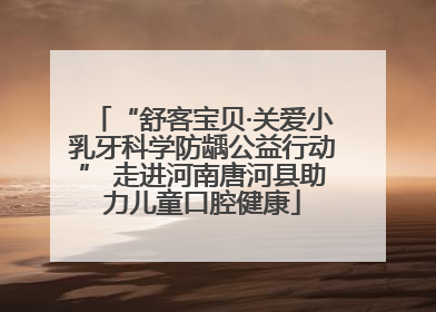 “舒客宝贝·关爱小乳牙科学防龋公益行动” 走进河南唐河县助力儿童口腔健康
