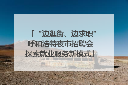 “边逛街、边求职” 呼和浩特夜市招聘会探索就业服务新模式