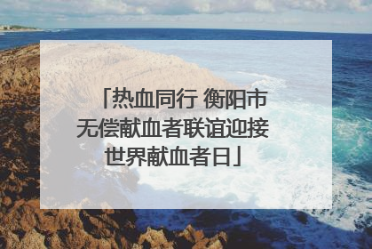 热血同行 衡阳市无偿献血者联谊迎接世界献血者日