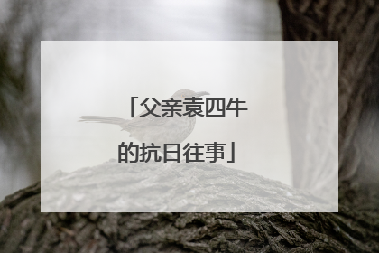 父亲袁四牛的抗日往事