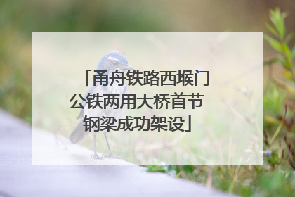 甬舟铁路西堠门公铁两用大桥首节钢梁成功架设