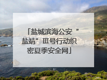 盐城滨海公安“盐靖”Ⅲ号行动织密夏季安全网
