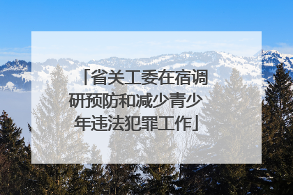 省关工委在宿调研预防和减少青少年违法犯罪工作
