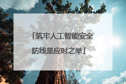 筑牢人工智能安全防线是应时之举