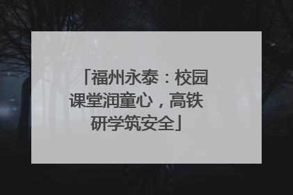 福州永泰：校园课堂润童心，高铁研学筑安全