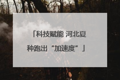 科技赋能 河北夏种跑出“加速度”