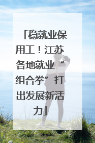 稳就业保用工！江苏各地就业“组合拳”打出发展新活力