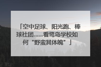 空中足球、阳光跑、棒球社团……看鹭岛学校如何“野蛮其体魄”