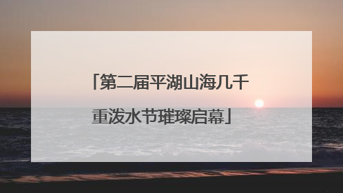 第二届平湖山海几千重泼水节璀璨启幕