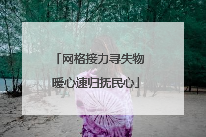 网格接力寻失物 暖心速归抚民心