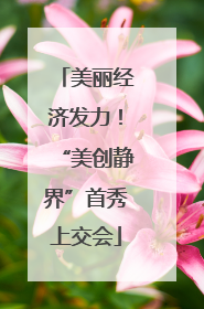 美丽经济发力！“美创静界”首秀上交会