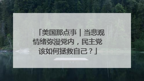 美国那点事｜当悲观情绪弥漫党内，民主党该如何拯救自己？