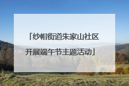纱帽街道朱家山社区开展端午节主题活动