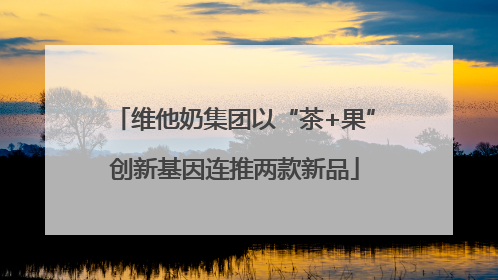 维他奶集团以“茶+果”创新基因连推两款新品