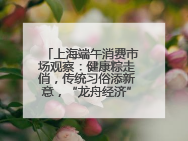 上海端午消费市场观察：健康粽走俏，传统习俗添新意，“龙舟经济”与亲子游共热