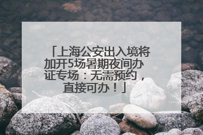 上海公安出入境将加开5场暑期夜间办证专场：无需预约，直接可办！