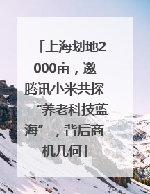 上海划地2000亩，邀腾讯小米共探“养老科技蓝海”，背后商机几何