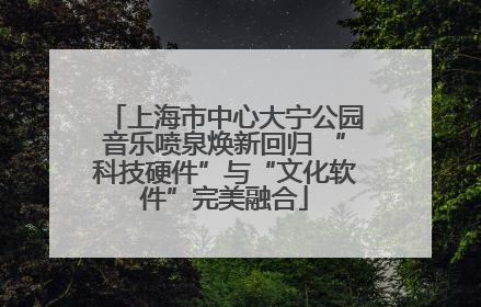 上海市中心大宁公园音乐喷泉焕新回归 “科技硬件”与“文化软件”完美融合