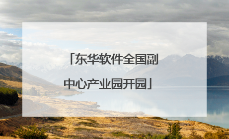 东华软件全国副中心产业园开园