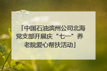 中国石油滨州公司北海党支部开展庆“七一”养老院爱心帮扶活动