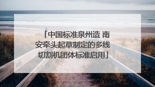 中国标准泉州造 南安牵头起草制定的多线切割机团体标准启用