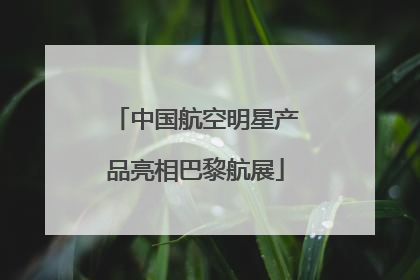 中国航空明星产品亮相巴黎航展