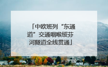 中欧班列“东通道”交通咽喉绥芬河隧道全线贯通