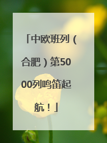 中欧班列（合肥）第5000列鸣笛起航！