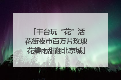 丰台玩“花”活 花街夜市百万片玫瑰花瓣雨甜翻北京城