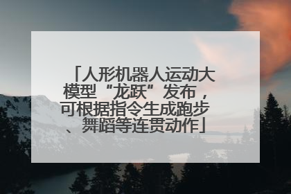 人形机器人运动大模型“龙跃”发布，可根据指令生成跑步、舞蹈等连贯动作