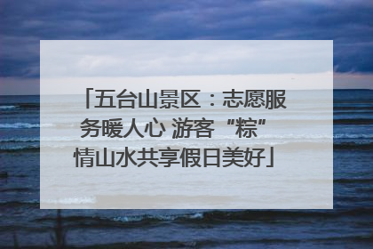 五台山景区：志愿服务暖人心 游客“粽”情山水共享假日美好