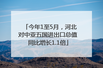 今年1至5月，河北对中亚五国进出口总值同比增长1.1倍