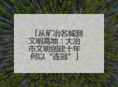 从矿冶名城到文明高地：大冶市文明创建十年何以“连冠”