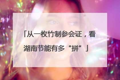从一枚竹制参会证，看湖南节能有多“拼”