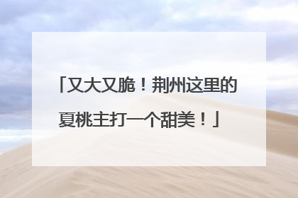 又大又脆！荆州这里的夏桃主打一个甜美！