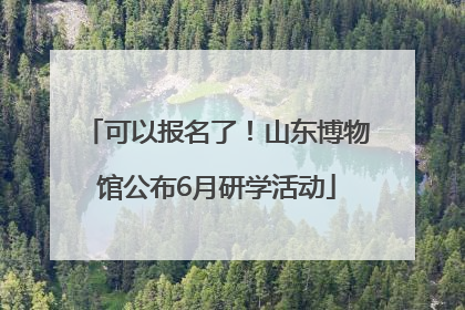 可以报名了！山东博物馆公布6月研学活动