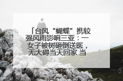 台风“蝴蝶”携较强风雨影响三亚：一女子被树砸倒送医，无大碍当天回家 当地已紧急清障