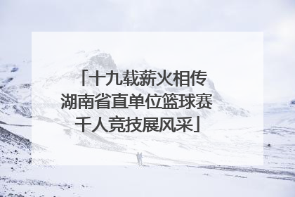 十九载薪火相传 湖南省直单位篮球赛千人竞技展风采