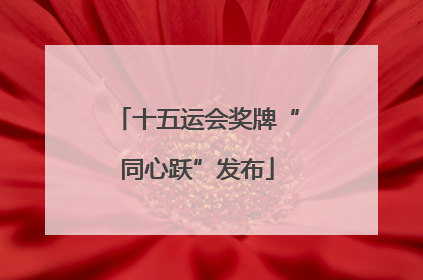 十五运会奖牌“同心跃”发布