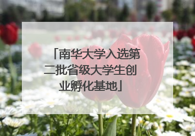 南华大学入选第二批省级大学生创业孵化基地