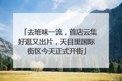 去班味一流，首店云集好逛又出片，天目里国际街区今天正式开街