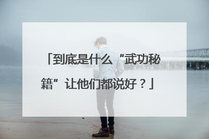 到底是什么“武功秘籍”让他们都说好？
