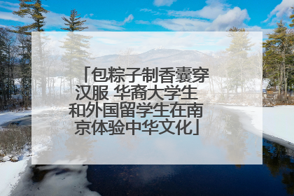 包粽子制香囊穿汉服 华裔大学生和外国留学生在南京体验中华文化
